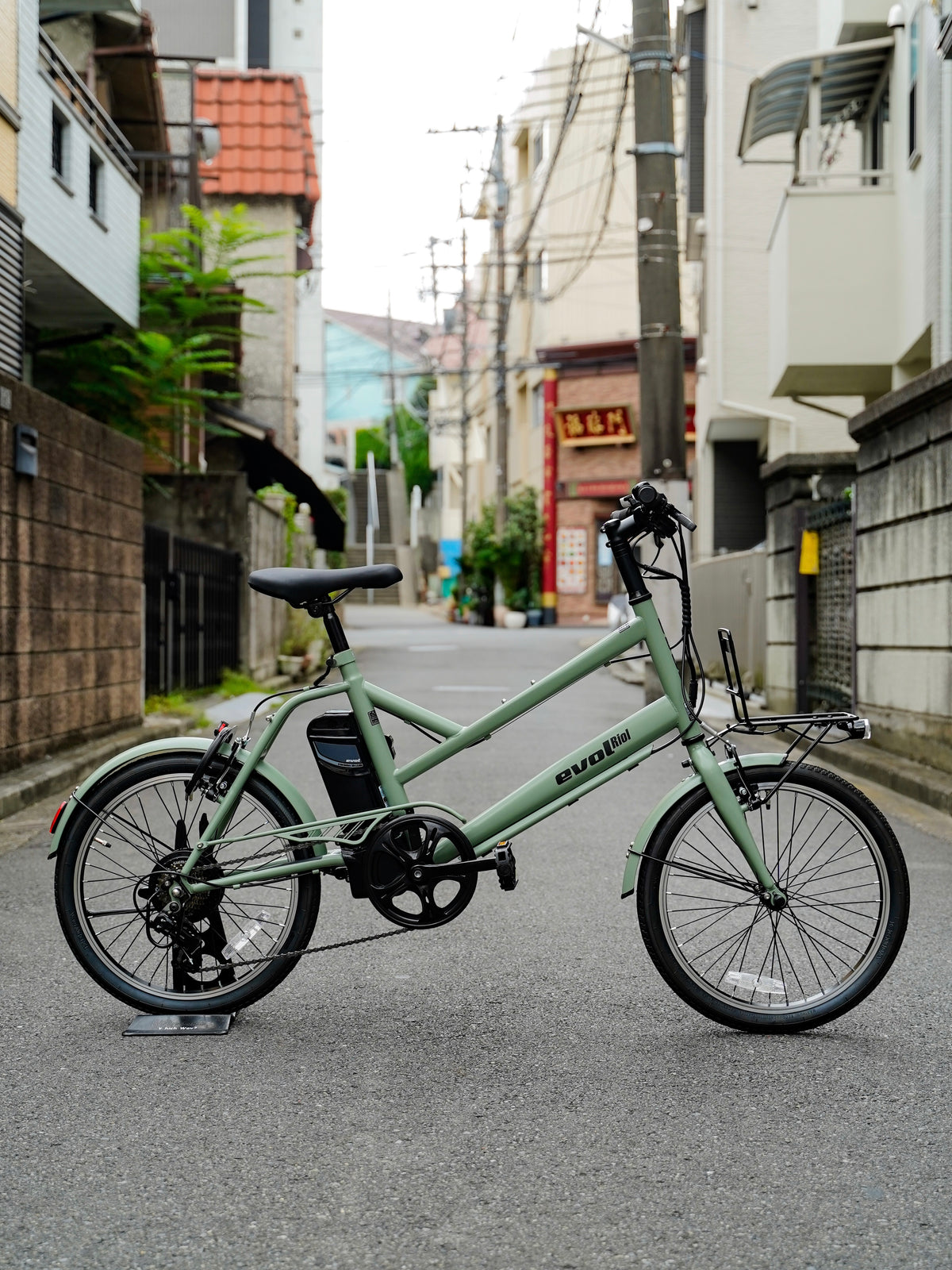 【EVOL】RIOL Electric Assist Bike -Mat Green Beige-