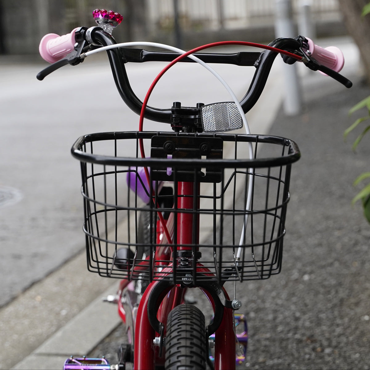 【LINKEY】キッズバイク用 バスケット -Black-