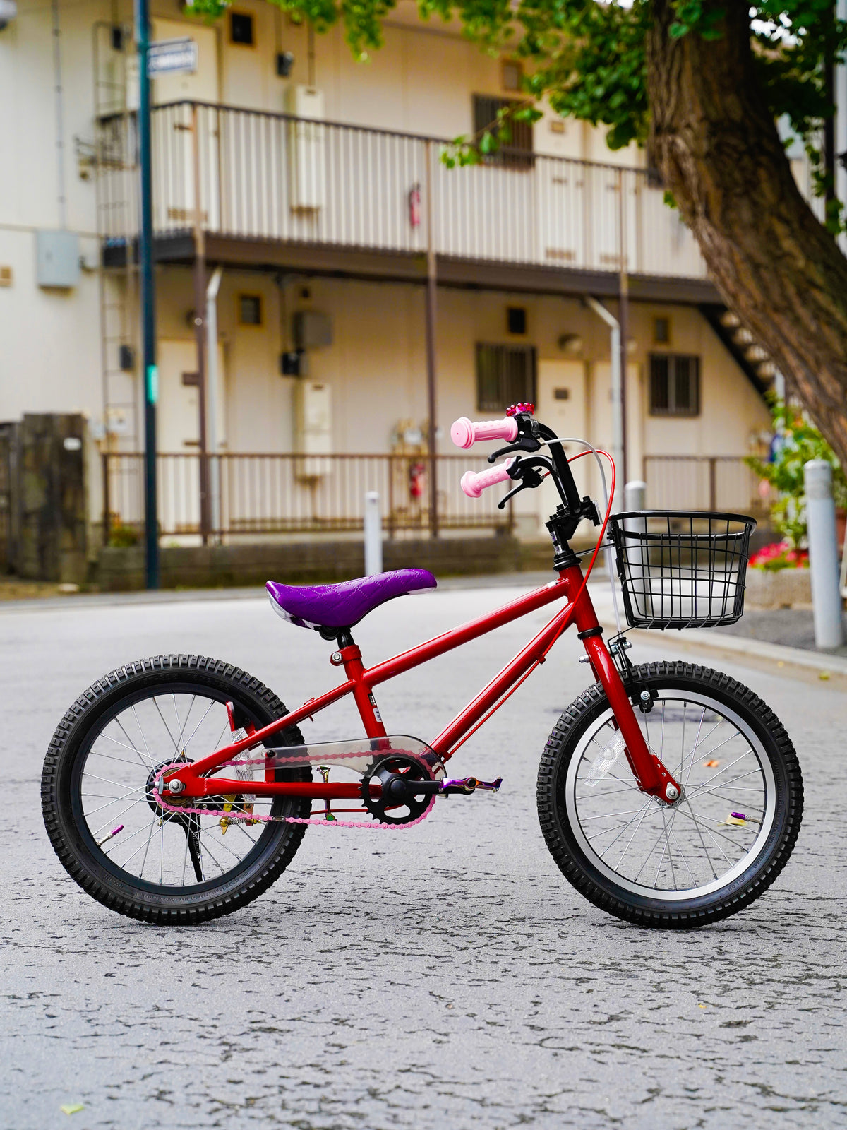 【LINKEY】キッズバイク用 バスケット -Black-