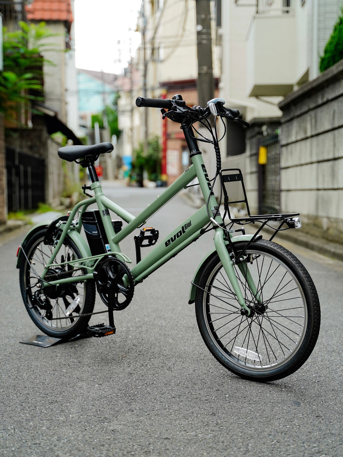 【EVOL】RIOL Electric Assist Bike -Mat Green Beige-