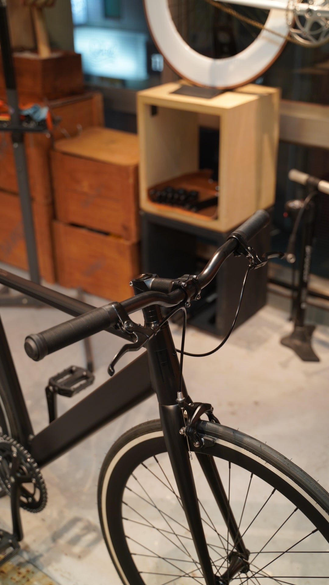 【FUN】MIDDLE WIDE RISER Handle -black-