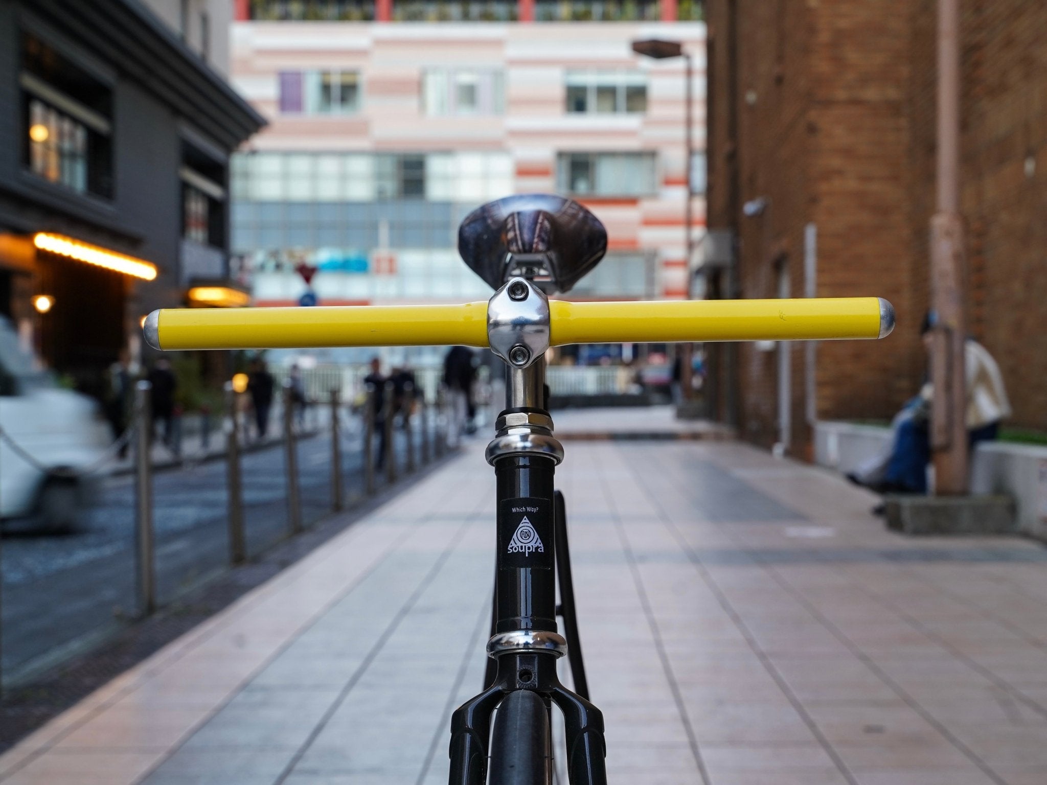 【FUN】STRAIGHT Handle - Yellow - LINKEY CYCLE【FUN】STRAIGHT Handle - Yellow - 