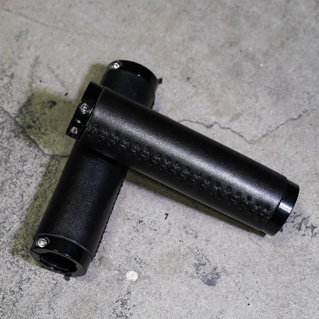 【LINKEY】Lock - on Grip - Black leather - LINKEY CYCLE【LINKEY】Lock - on Grip - Black leather -