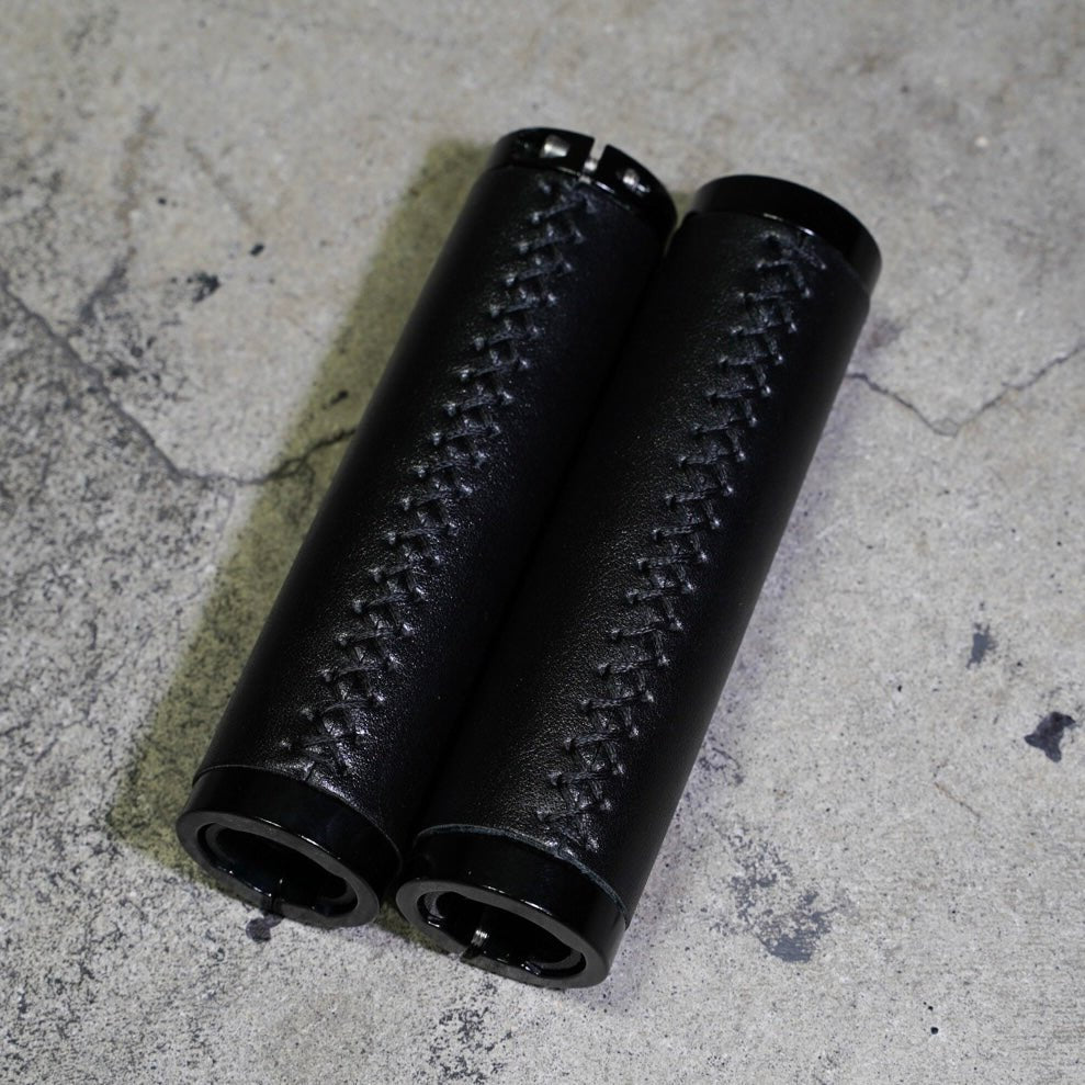 【LINKEY】Lock - on Grip - Black leather - LINKEY CYCLE【LINKEY】Lock - on Grip - Black leather -