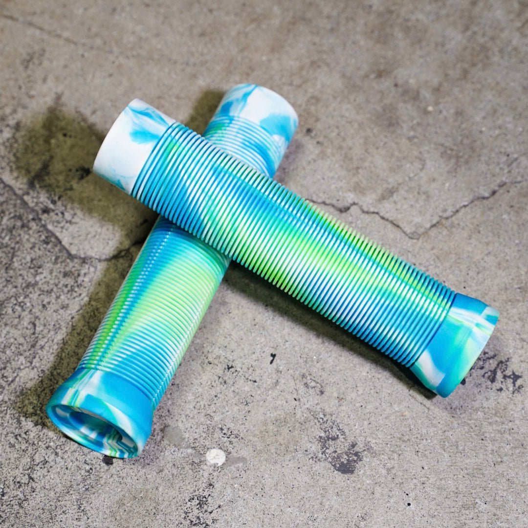 【LINKEY】MARBLE Grip - White/light blue/Green - LINKEY CYCLE【LINKEY】MARBLE Grip - White/light blue/Green -