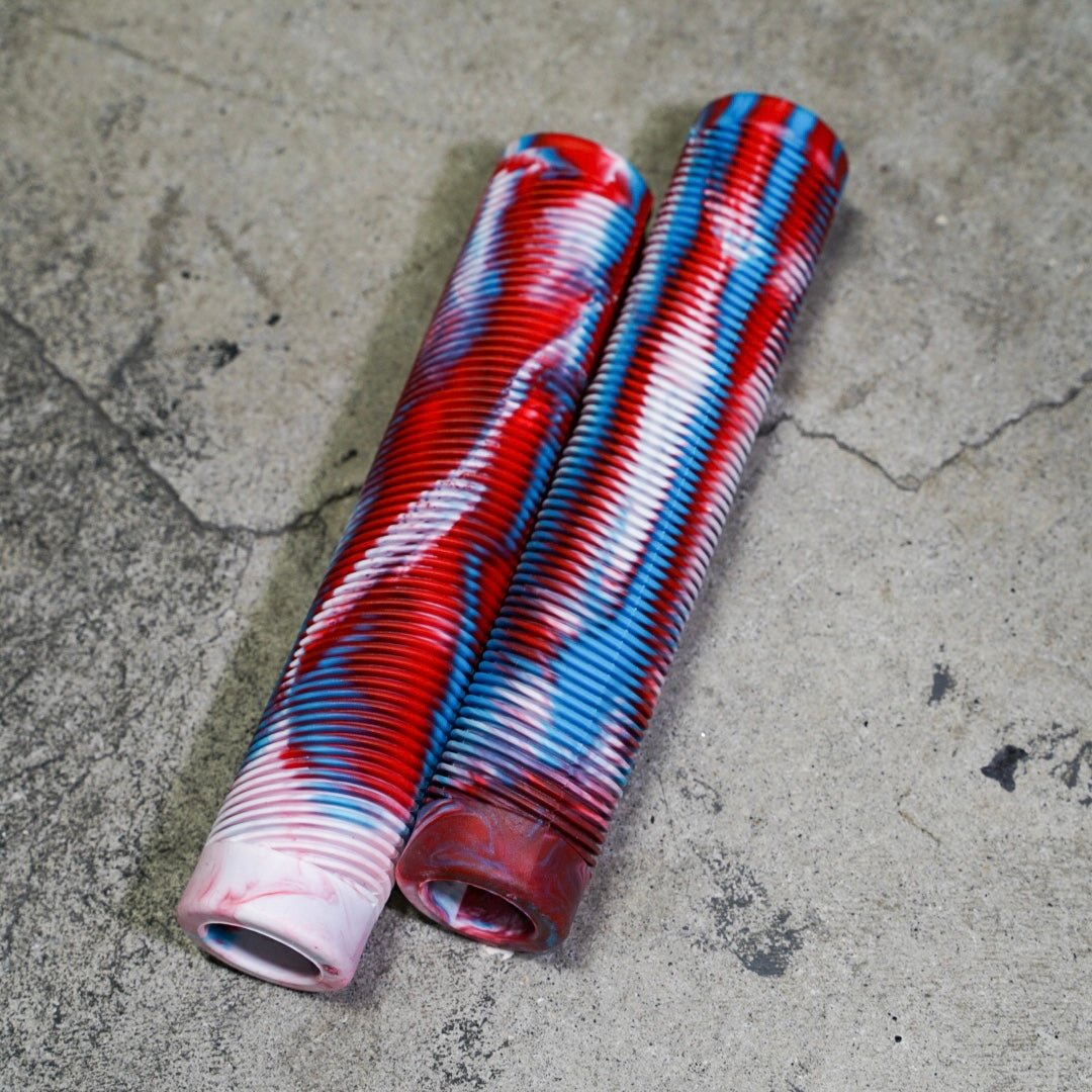 【LINKEY】MARBLE Grip - White/Red/Light blue - LINKEY CYCLE【LINKEY】MARBLE Grip - White/Red/Light blue -