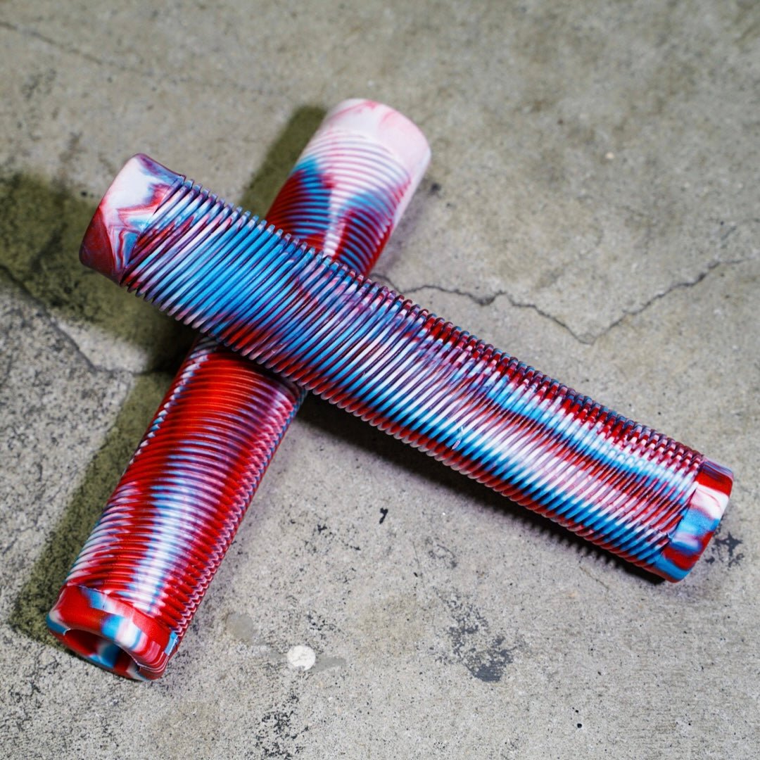 【LINKEY】MARBLE Grip - White/Red/Light blue - LINKEY CYCLE【LINKEY】MARBLE Grip - White/Red/Light blue -